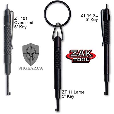 Zak Tool Aluminum Pocket Handcuff Key, Black